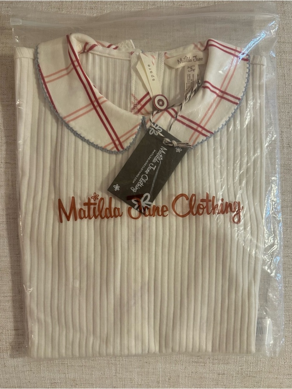 Girls Matilda Jane Take Note Collared Knit Top Size 8 NEW